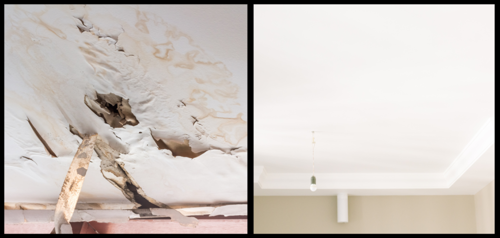 water damage drywall ceiling repair, ceiling repair