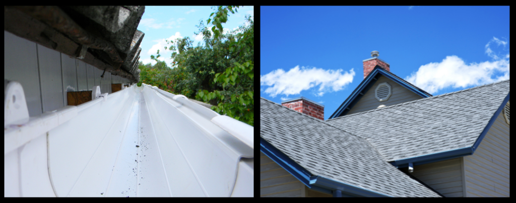 prevent ceiling damage by maintaining clean roof and gutters